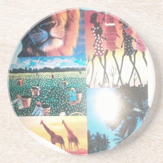 ケニアのタペストリー:野生生物、文化、沿岸ビーチ コースター (正面)