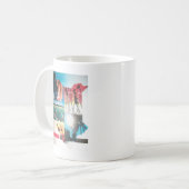 ケニアのタペストリー:野生生物、文化、沿岸ビーチ コーヒーマグカップ (正面左)