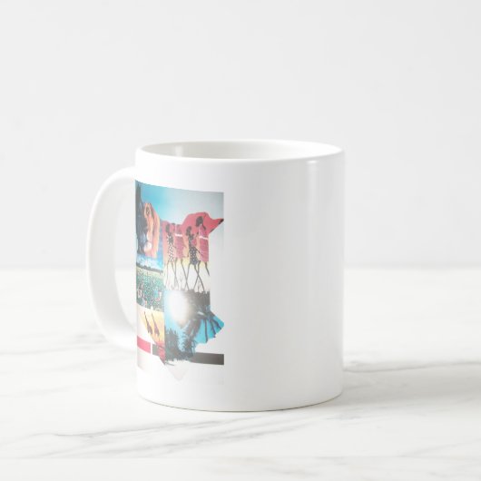 ケニアのタペストリー:野生生物、文化、沿岸ビーチ コーヒーマグカップ (正面左)