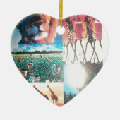 ケニアのタペストリー:野生生物、文化、沿岸ビーチ セラミックオーナメント (正面)