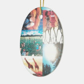 ケニアのタペストリー:野生生物、文化、沿岸ビーチ セラミックオーナメント (左)