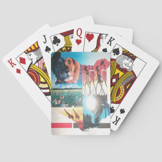 ケニアのタペストリー：野生生物、文化、沿岸ビーチ トランプ (裏面)