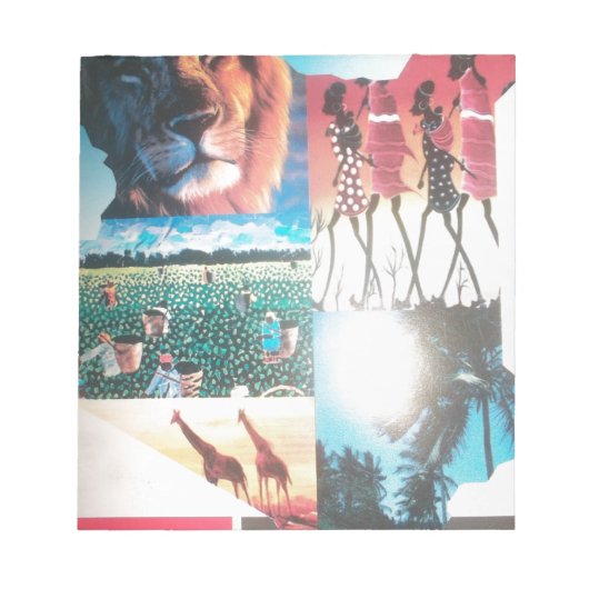 ケニアのタペストリー:野生生物、文化、沿岸ビーチ ノートパッド (正面)