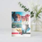 ケニアのタペストリー:野生生物、文化、沿岸ビーチ ポストカード (スタンド正面)