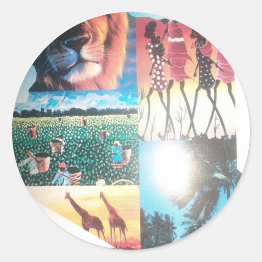 ケニアのタペストリー：野生生物、文化、沿岸ビーチ ラウンドシール (正面)