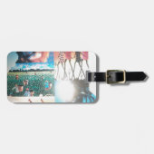 ケニアのタペストリー:野生生物、文化、沿岸ビーチ ラゲッジタグ (正面横)