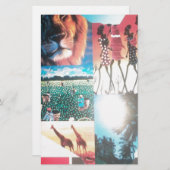 ケニアのタペストリー：野生生物、文化、沿岸ビーチ 便箋 (正面/裏面)