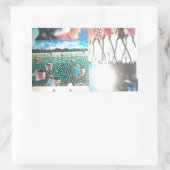 ケニアのタペストリー:野生生物、文化、沿岸ビーチ 長方形シール (バッグ)