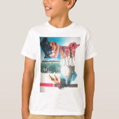 ケニアのタペストリー:野生生物、文化、沿岸ビーチ Tシャツ (正面)