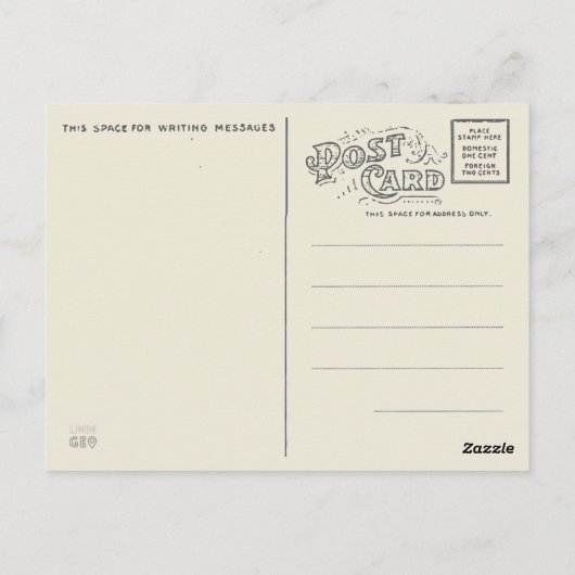 ケニアのナイロビ国立公園にあるダチョウ ポストカード (裏面)