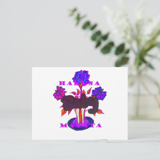 ケニアのハートアート:愛してるケニア ポストカード (スタンド正面)