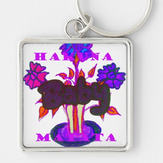 ケニアのハートアート:私はケニアを愛している キーホルダー (正面)