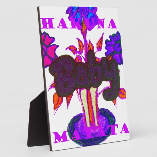 ケニアのハートアート:私はケニアを愛している フォトプラーク (側面)