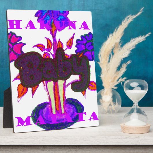 ケニアのハートアート:私はケニアを愛している フォトプラーク (側面)