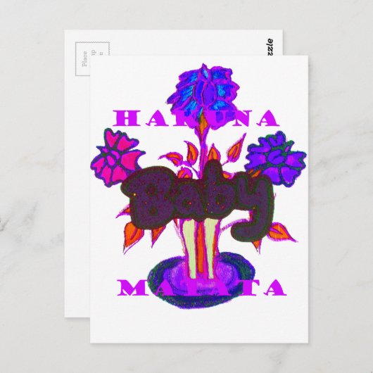 ケニアのハートアート:私はケニアを愛している ポストカード (正面/裏面)