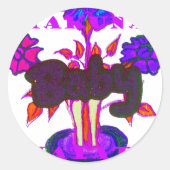 ケニアのハートアート:私はケニアを愛している ラウンドシール (正面)