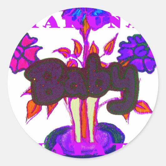 ケニアのハートアート:私はケニアを愛している ラウンドシール (正面)