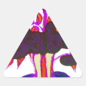 ケニアのハートアート:私はケニアを愛している 三角形シール (正面)