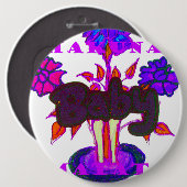 ケニアのハートアート:私はケニアを愛している 缶バッジ (正面&裏面)