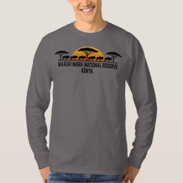 ケニアのマサイマラ国立保護区 Tシャツ