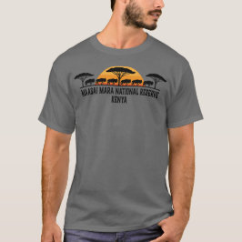 ケニアのマサイマラ国立保護区 Tシャツ