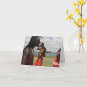 ケニアのマサイ・マラの音楽 カード (黄色い花)