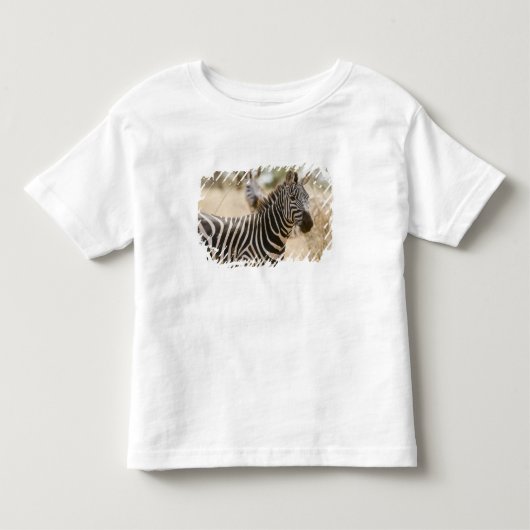 ケニアのメル国立公園のシマウマ トドラーTシャツ (正面)