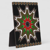 ケニアの国旗カラーアートプリント/グラフィック フォトプラーク (側面)