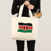 ケニアの国旗トートバッグ ラージトートバッグ (正面(商品))