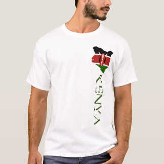 ケニアの国旗地図 Tシャツ