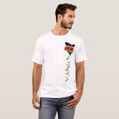 ケニアの国旗地図 Tシャツ (正面フル)