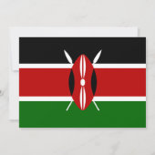 ケニアの国旗, ケニア国旗 結婚式 招待状 (裏面)