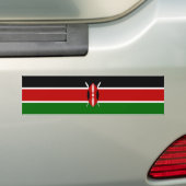 ケニアの国旗 バンパーステッカー (車上)