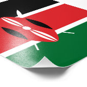 ケニアの国旗 フォトプリント            (角)