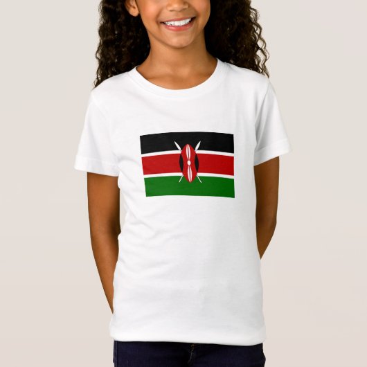 ケニアの国旗 Tシャツ (正面)