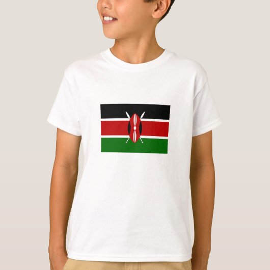 ケニアの国旗 Tシャツ (正面)