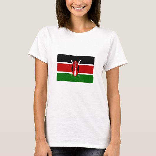 ケニアの国旗 Tシャツ (正面)