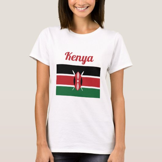 ケニアの国旗 Tシャツ (正面)