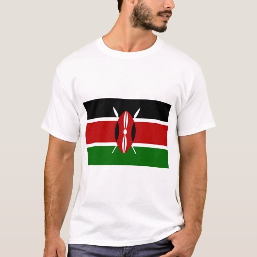 ケニアの国旗 Tシャツ (正面)