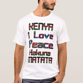ケニアの平和と統一が大好き Tシャツ