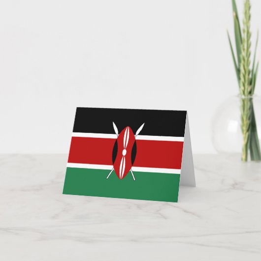ケニアの旗のノートカード カード (正面)