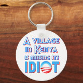 ケニアの村恋しく思は愚かなオバマ キーホルダー (正面)