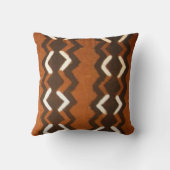 ケニアの泥の布パターン枕 クッション (裏面)