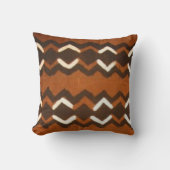 ケニアの泥の布パターン枕 クッション (正面)