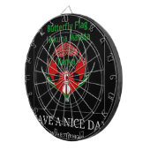 ケニアの盾のデザイン：蝶の旗。 ダーツボード (正面右)