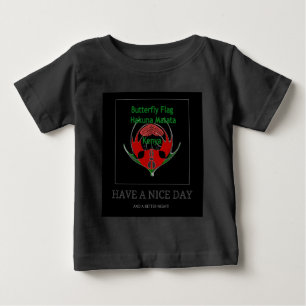 ケニアの盾のデザイン:蝶の旗。 ベビーTシャツ