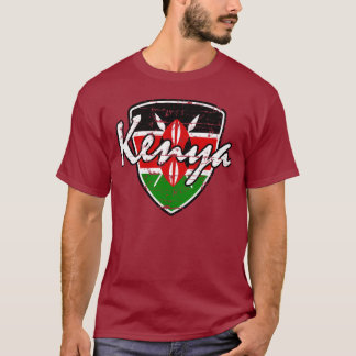 ケニアの盾のデザイン Tシャツ