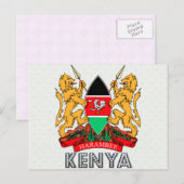 ケニアの紋章 ポストカード (正面/裏面)