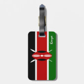 ケニアの荷物タグ、愛国的なケニア国旗 ラゲッジタグ (裏面縦)