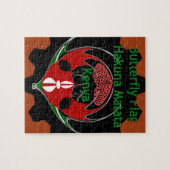 ケニアの蝶の旗のアート - ハクナマタタ愛国的な ジグソーパズル (横)